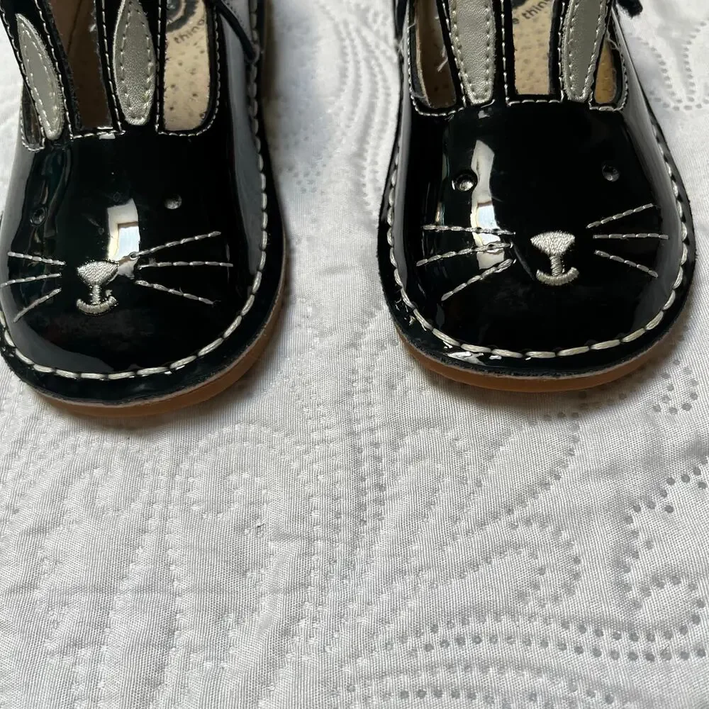 Livie & Luca Patent Leather Bunny Mary Jane Flats Size 8